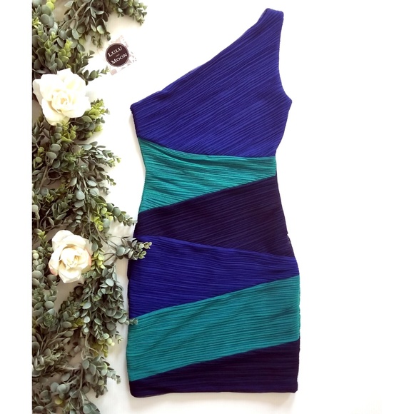 Robe Cocktail BCBG MAXAZRIA JULYA - Dentelle Bleu-vert, Taille 0, Pour Mariage/soirée